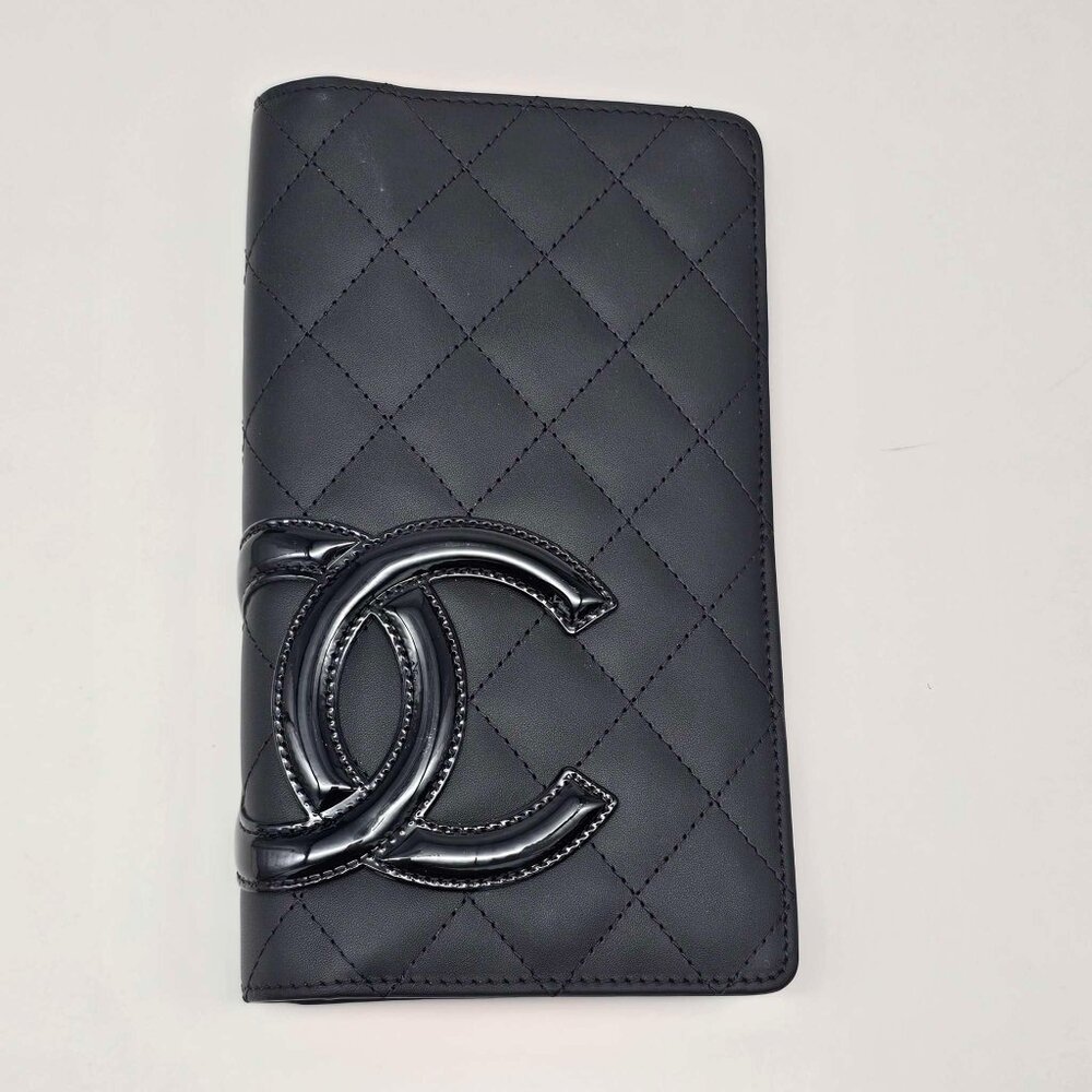 CHANEL Cambon Black Pink Lambskin Long Wallet 385-043025 - Picture 2 of 15